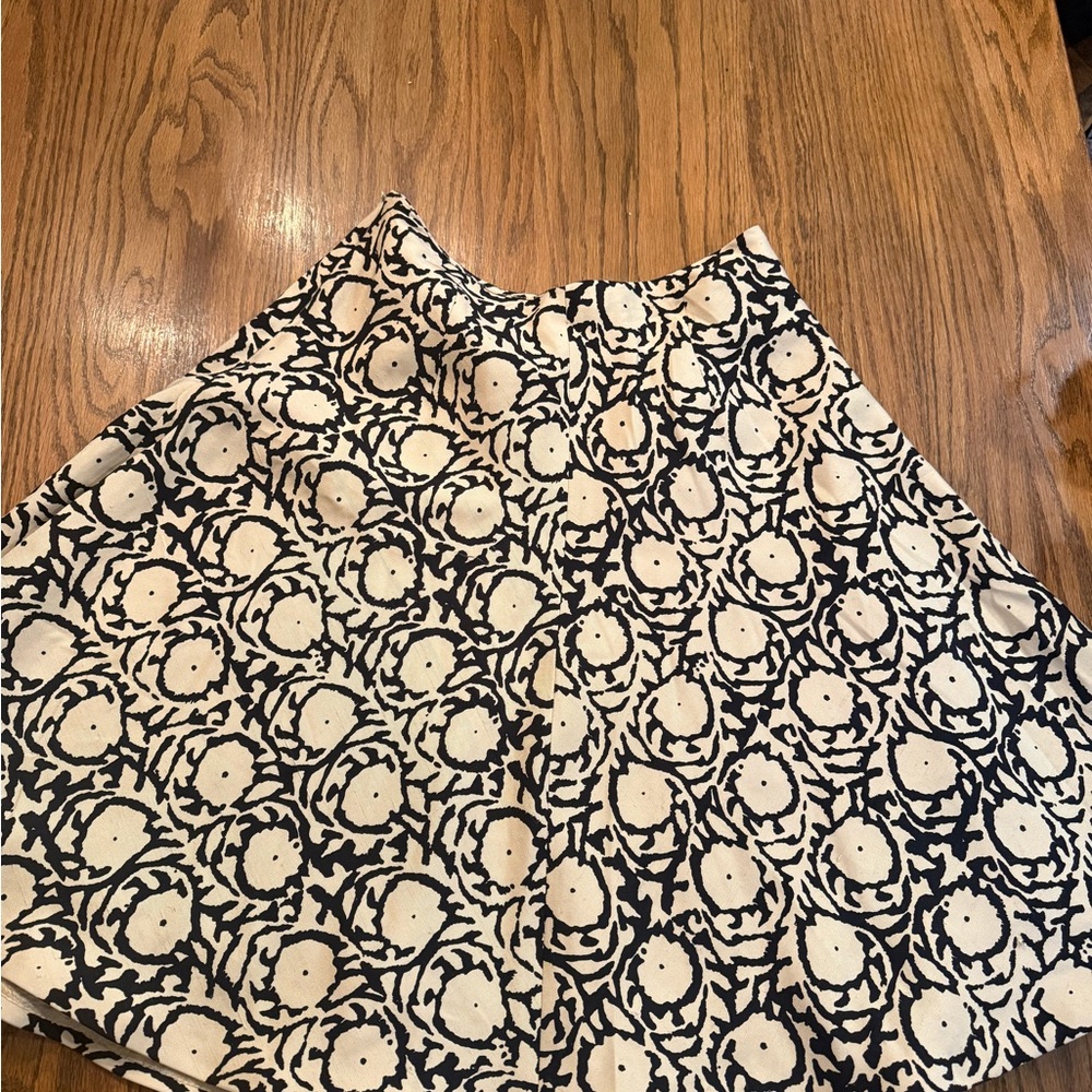 Tracy Reese Black and Cream A-Line Skirt